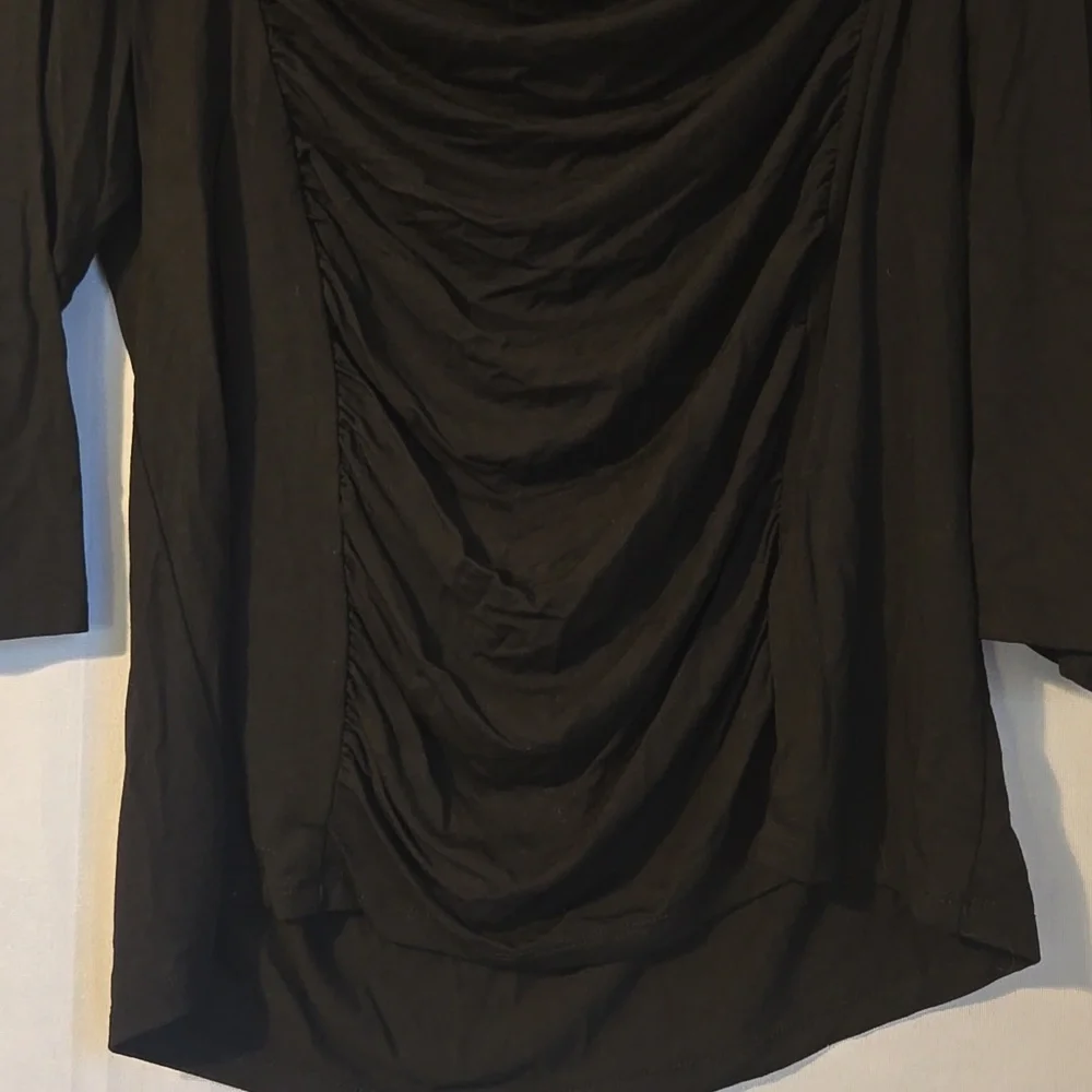 Ruby Ribbon Black Women's Ruched Top Size XXL NWOT - Picture 2 of 5